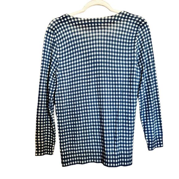 J Crew Sweater Womens Medium Multicolor Plaid Print Pullover Sweatshirt - Picture 5 of 7